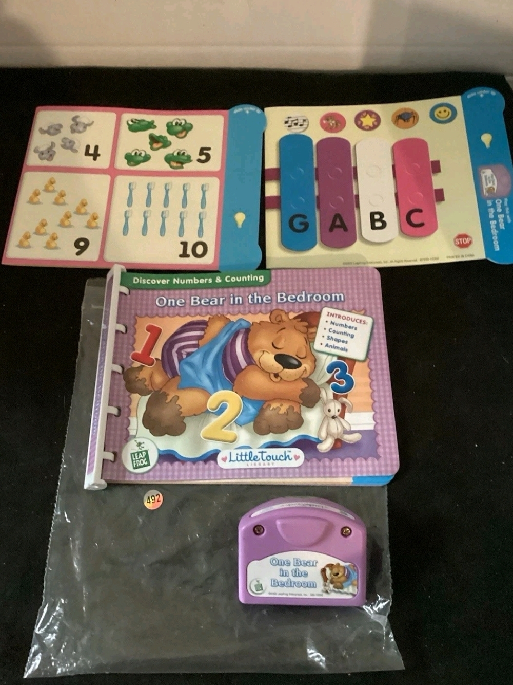 492-LeapFrog LittleTouch LeapPad Library 1 Bear in the Bedroom Book & Cartridge
